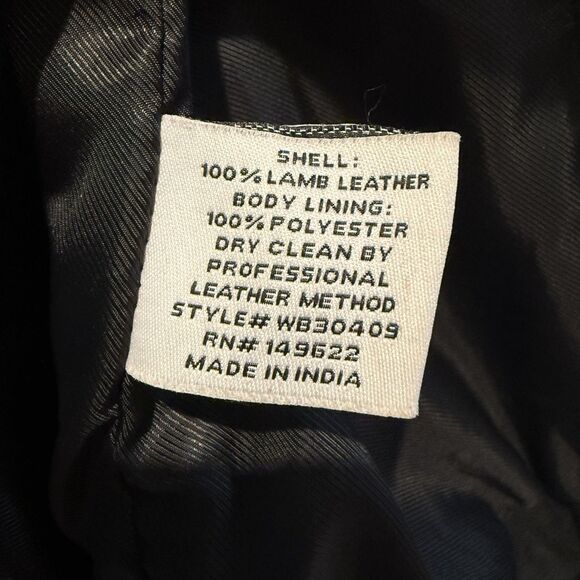 Walter Baker Women’s Leather Jacket XS Black Lambskin Motorcycle Studs Grunge - Picture 3 of 16